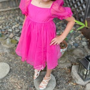 Hot pink girls Babydoll Dress